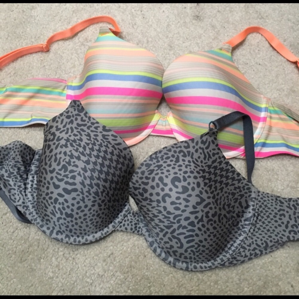 Victoria's Secret Multicolor and Gray Bras
